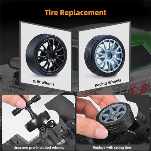 RC Drift Car 2.4GHz 1:16 Scale 4WD High Speed Remote Control Cars Vehicle - Picture 4 of 7